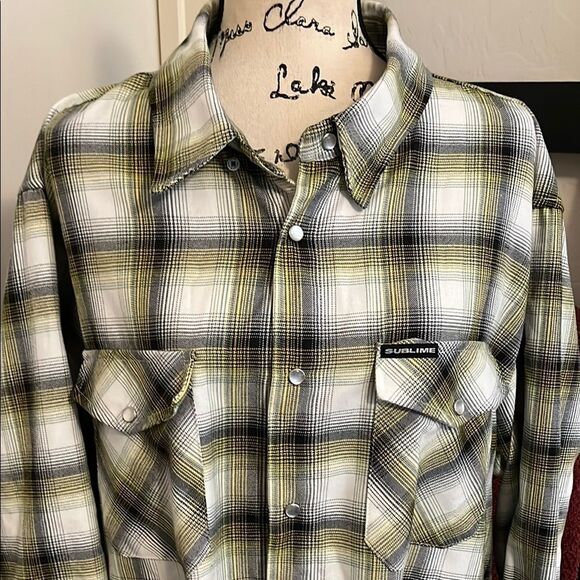 Dixxon Sublime 40Oz To Freedom Pearl Snap Multicolor Plaid Button Closure Shirt - Picture 6 of 14